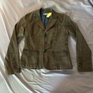 Vince Plaid Fitted Blazer